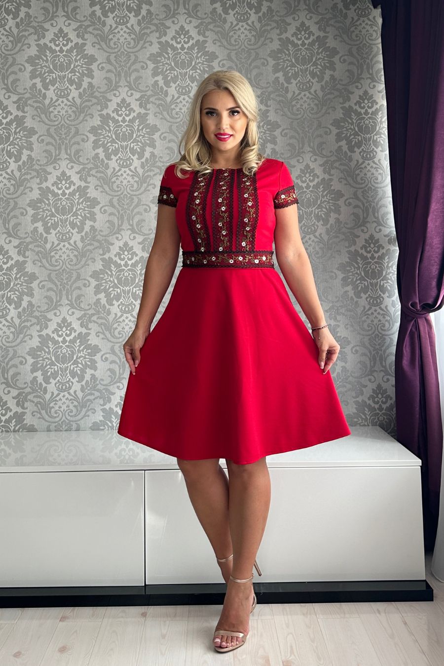 Rochie Roxen clos ms rosu