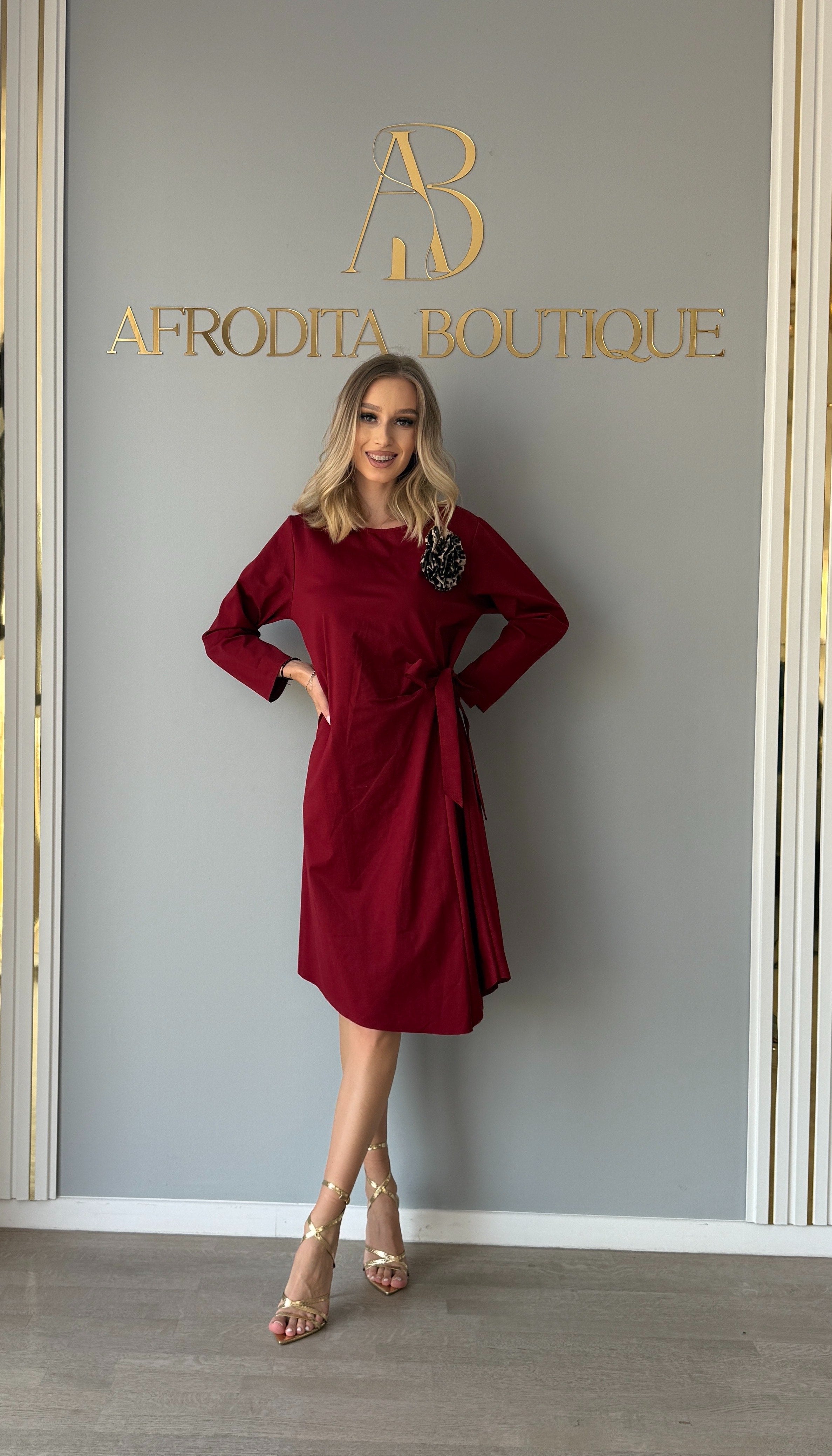 Rochie Anete bordo