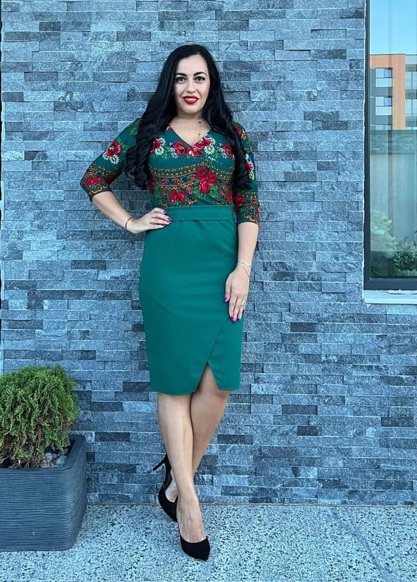 Rochie Giulia gipsy verde