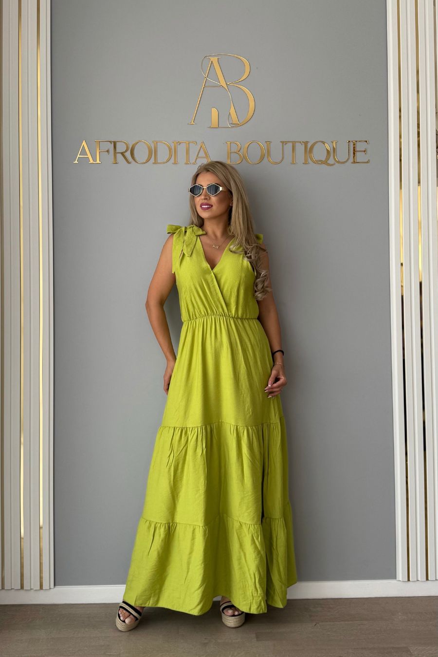 Rochie Ines lime