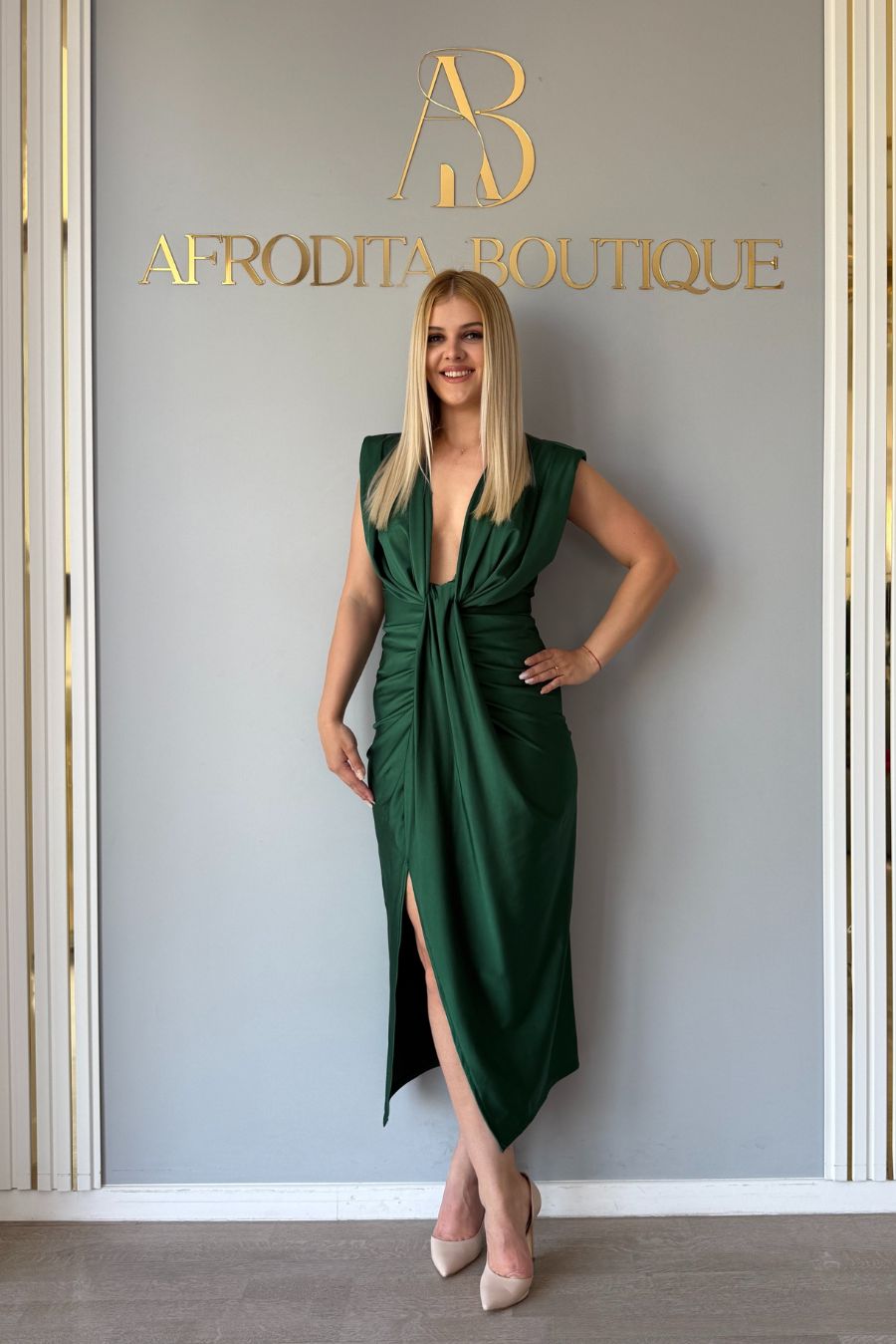 Rochie Misha lycra ms verde