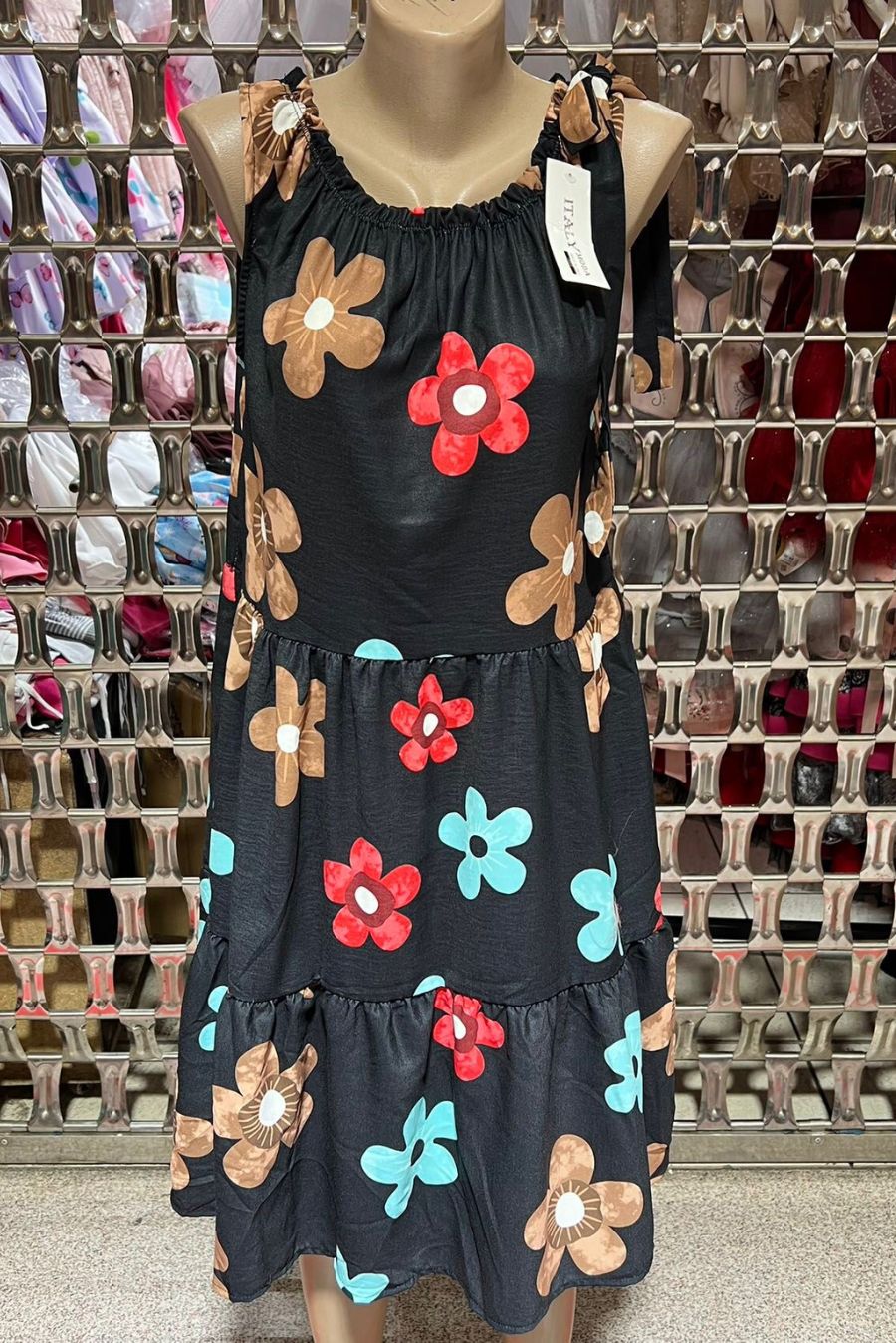 Rochie flori neagra tuti