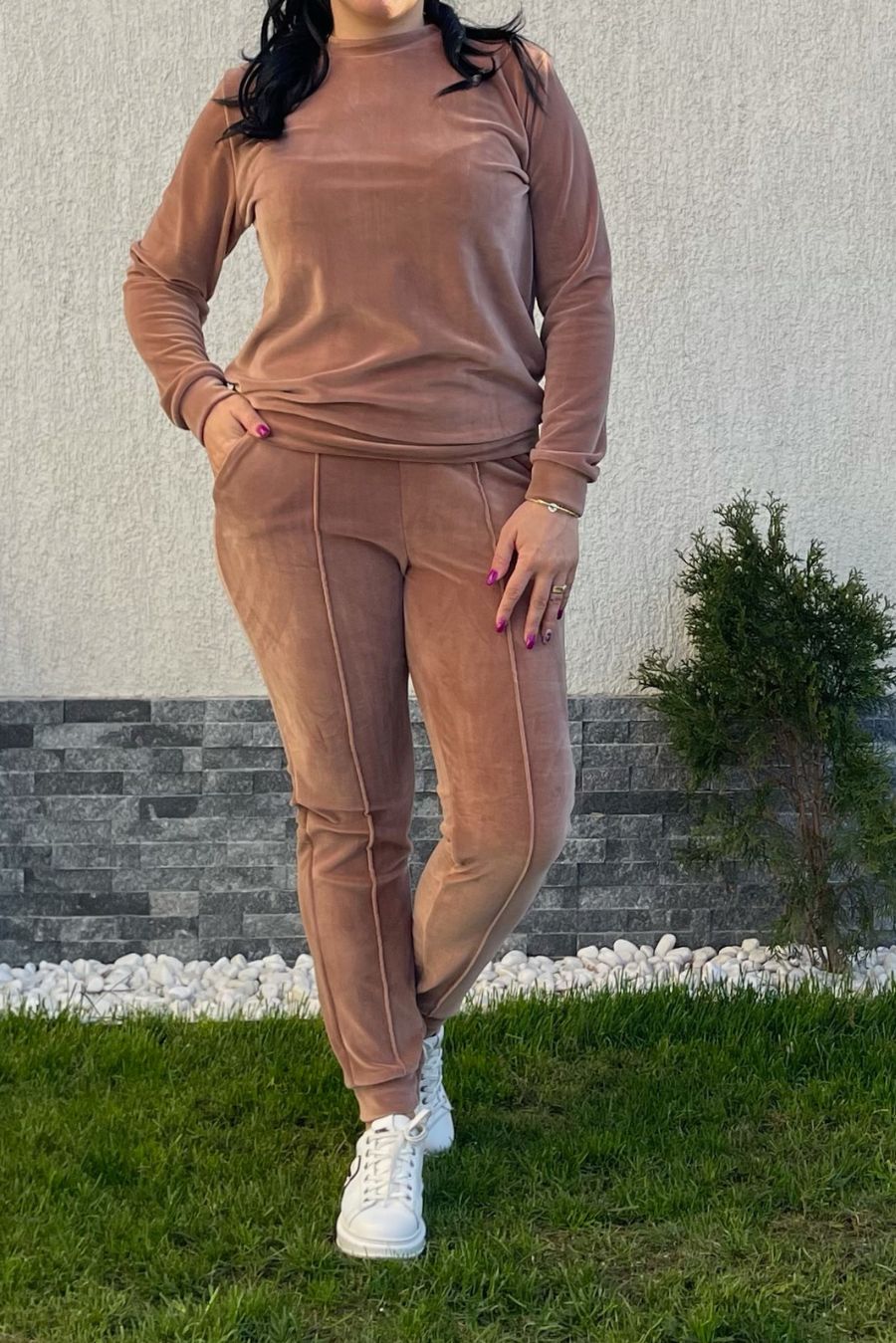 Set Elena catifea maro