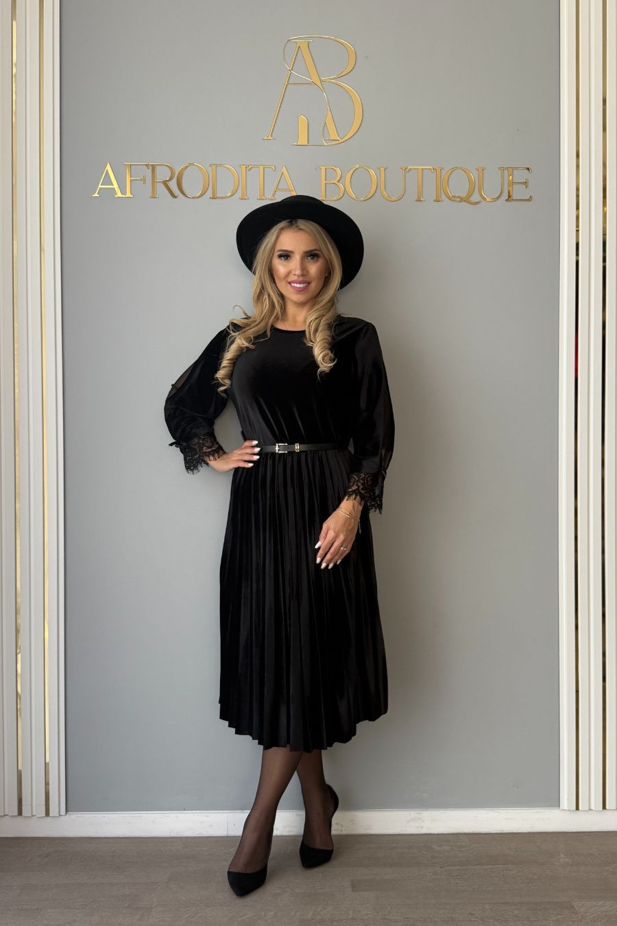 Rochie Irma lunga catifea