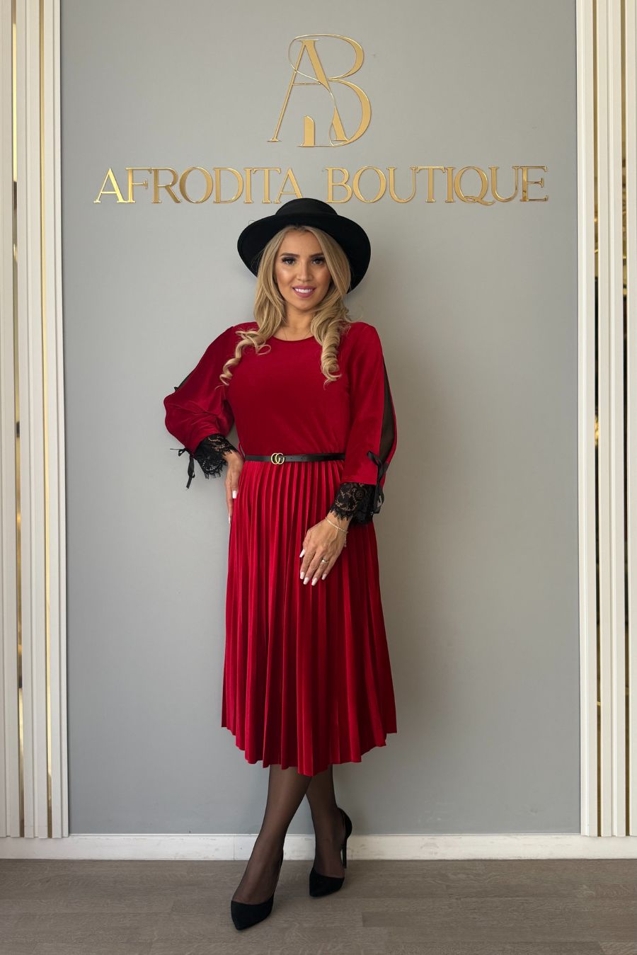 Rochie Irma lunga catifea