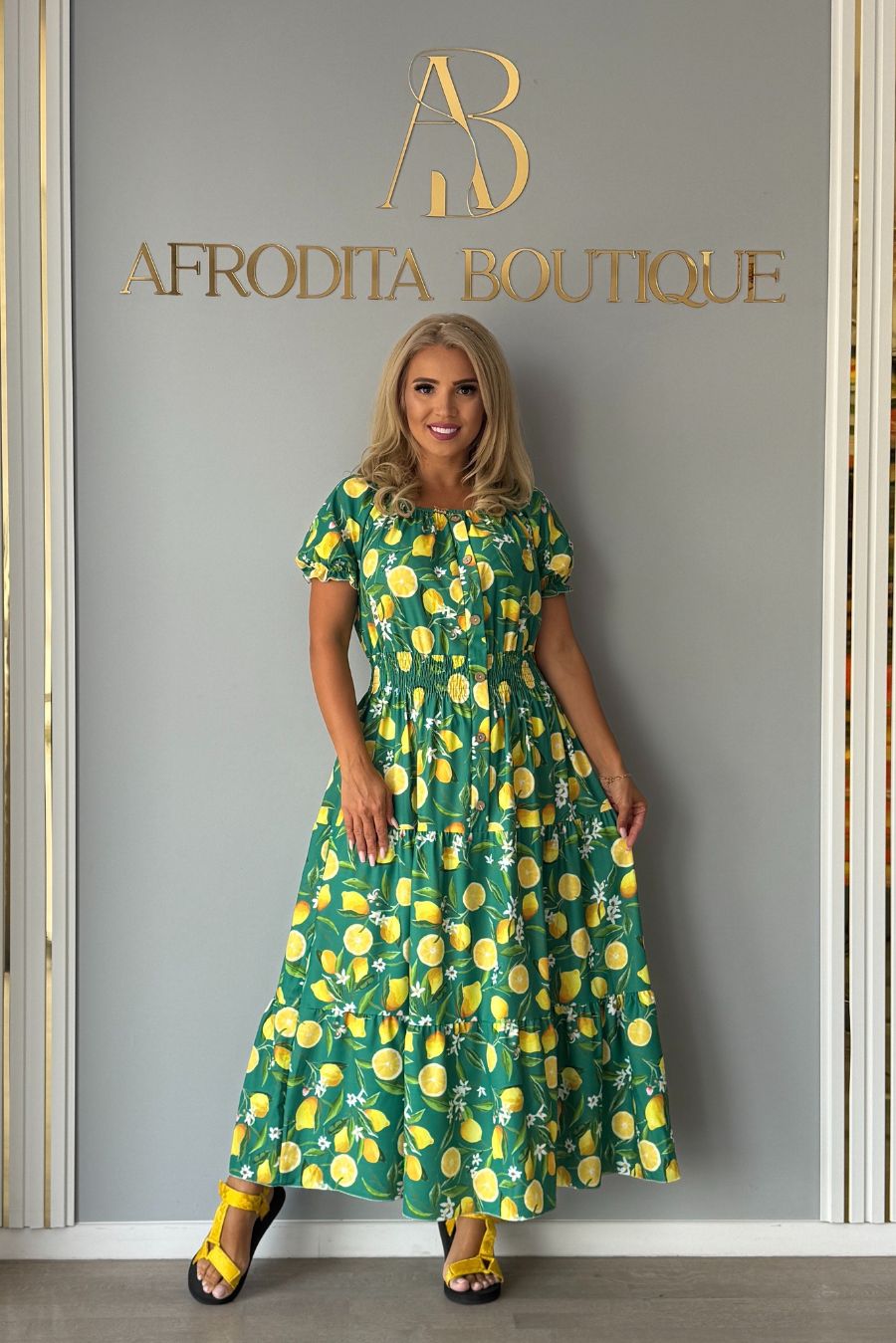 Rochie Noelia lunga verde