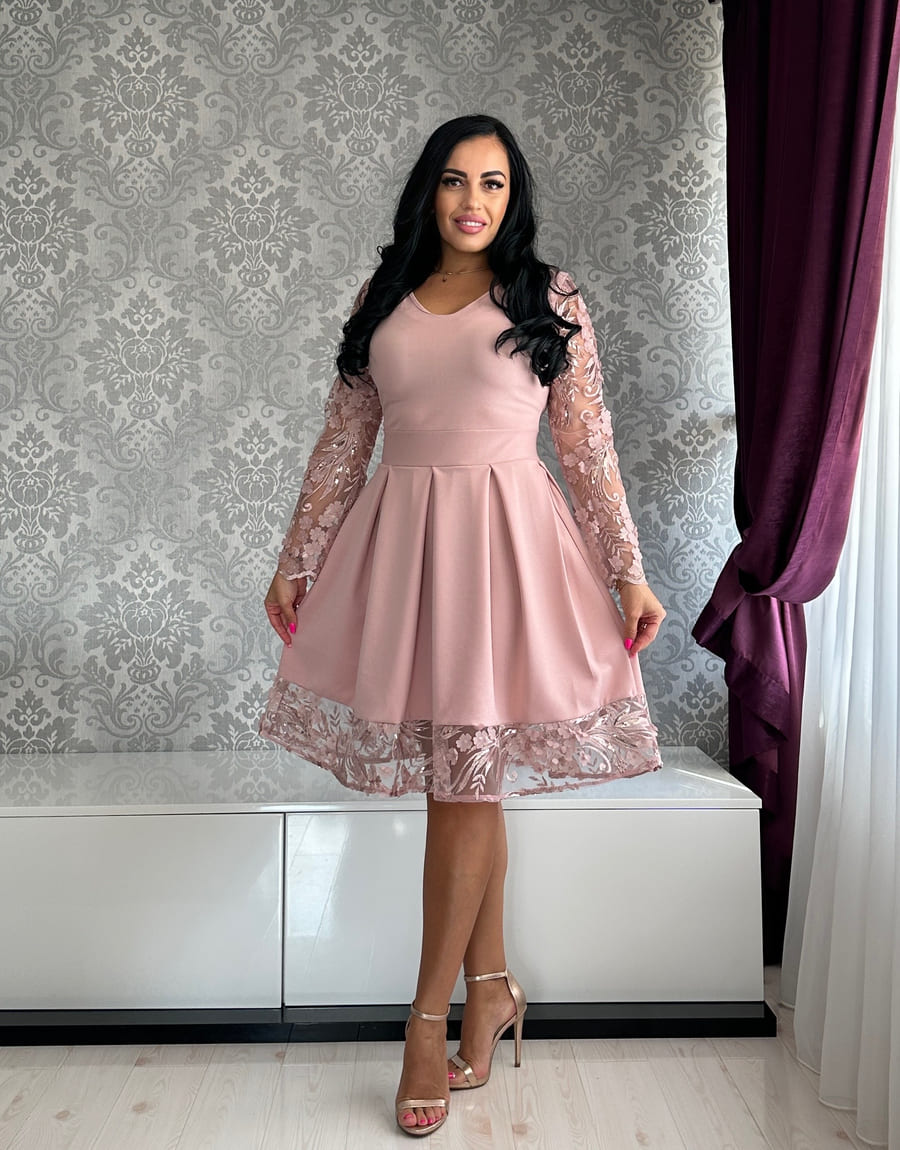 Rochie Roberta 3D roz