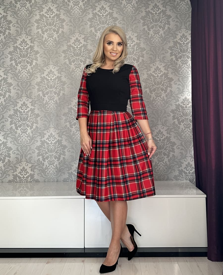 Rochie Tina carou rosu